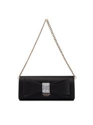 Guess Torebka Elsie Mini HWSS96 50710 Czarny. Czarne kopertówki damskie Guess, z aplikacjami, z materiału, bez dodatków. Za 679.99 zł.