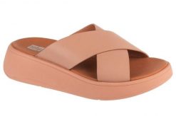 Sandały FitFlop Wygodne Beżowe Letnie. Brązowe sandały damskie Flip Flop, bez wzorów, z gumy, bez obcasa, bez zapięcia. Za 378.35 zł.