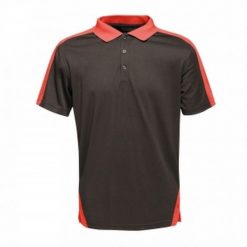 Koszulka Polo Męska Kontrastowa Coolweave. Czarne koszulki polo męskie Regatta, l, bez wzorów, bez ramiączek. Za 73.99 zł.