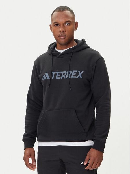 Adidas Bluza Terrex Multi Large Logo IZ3305 Czarny Regular Fit. Czarne bluzy męskie Adidas, l, bez wzorów, z bawełny, bez kaptura. Za 269.99 zł.