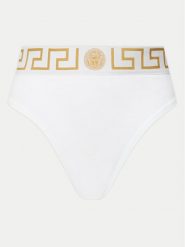 Versace Figi klasyczne z wysokim stanem AUD01050 1A10011 Biały. Białe figi damskie Versace, bez wzorów, z bawełny. Za 289.99 zł.