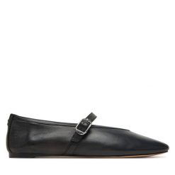 Baleriny Nokwol. Czarne baleriny damskie Nokwol, bez wzorów, bez obcasa. Za 499.99 zł.