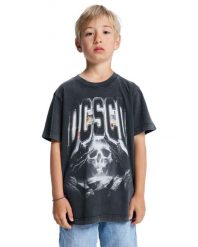 Koszulka z krótkim rękawem dla Chłopcy SKULL STORM Czarny. Czarne t-shirty dla chłopców DC Shoes, bez wzorów, z bawełny, bez ramiączek. Za 76.99 zł.