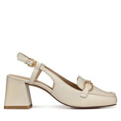 Czółenka Geox. Brązowe czółenka damskie Geox, bez wzorów, bez obcasa, bez zapięcia. Za 339.99 zł.