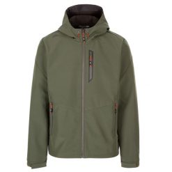 Męska Kurtka Soft Shell Marlon. Czarne kurtki męskie Trespass, m, bez wzorów, z softshellu, sportowe, bez kaptura. Za 328.99 zł.