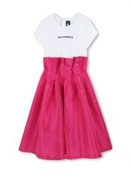 Karl Lagerfeld Kids Sukienka codzienna Z30460 M Różowy Regular Fit. Czerwone sukienki dla dziewczynek Karl Lagerfeld Kids, bez wzorów, z syntetyku, bez ramiączek. Za 579.99 zł.