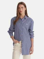 Guess Koszula W6GH39 W1849 Niebieski Relaxed Fit. Niebieskie bluzki damskie Guess, xs, z aplikacjami, z bawełny, bez kołnierzyka, bez ramiączek. Za 429.99 zł.