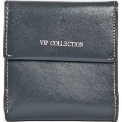 VIP COLLECTION - Portfel skórzany. Szare portfele damskie VIP COLLECTION, z materiału. W wyprzedaży za 59.90 zł.