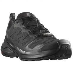 Buty do biegania męskie Salomon X-adventure Gtx Gore-tex. Czarne buty sportowe męskie Salomon, z gore-texu, bez zapięcia, do biegania, gore-tex. Za 665.00 zł.
