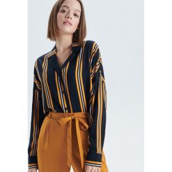 Piżamowa koszula w pasy - Czarny. Koszule damskie marki Cropp. Za 49.99 zł.