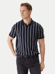Tommy Hilfiger Polo Vertical MW0MW41949 Granatowy Regular Fit. Niebieskie koszulki polo męskie Tommy Hilfiger, m, bez wzorów, z bawełny, bez ramiączek. Za 569.99 zł.