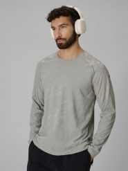 4F Longsleeve do biegania szybkoschnący męski - szary XL. Szare koszulki sportowe męskie 4f, l, bez wzorów, bez kołnierzyka. Za 149.99 zł.