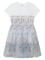 Guess Sukienka elegancka J6RK17 K6YW0 Kolorowy Regular Fit. Sukienki dla dziewczynek Guess, z aplikacjami, z bawełny, eleganckie, bez ramiączek. Za 399.99 zł.