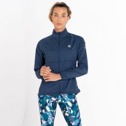 Kurtka turystyczna damska Resilent II Dare 2B. Niebieskie kurtki damskie Dare 2b, l, bez wzorów, z softshellu, bez kaptura. W wyprzedaży za 157.00 zł.
