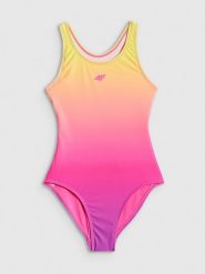 4F Kostium kąpielowy jednoczęściowy dziewczęcy - multikolor 146/152 (10-12 lat). Stroje kąpielowe dla dziewczynek 4f, bez wzorów, z materiału. Za 89.99 zł.