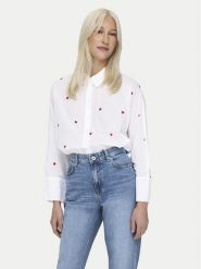 ONLY Koszula New 15283743 Biały Box Fit. Białe bluzki damskie Only, l, bez wzorów, z bawełny, bez kołnierzyka, bez ramiączek. Za 119.99 zł.
