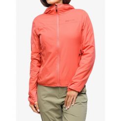 Kurtka softshell damska Marmot Alt HB Hoody. Czerwone kurtki damskie Marmot, bez wzorów, z softshellu, bez kaptura, trekkingowe. Za 637.99 zł.