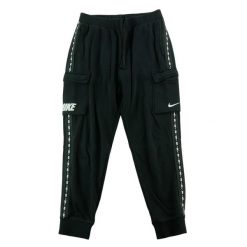 Second life - Spodnie dresowe męskie Nike Repeat Cargo zwężane - Jak nowy. Czarne spodnie sportowe męskie Nike, m, bez wzorów, z dresówki, na fitness i siłownię. Za 149.06 zł.