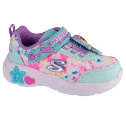 Buty sportowe Sneakersy dziewczęce, Skechers Snuggle Sneaks - Skech Squad. Zielone buty sportowe dziewczęce Skechers, bez wzorów, bez zapięcia, trekkingowe. Za 213.33 zł.