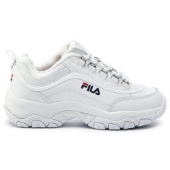 Buty Fila Strada Low W 1010560.1FG białe. Białe obuwie sportowe damskie bez wzorów, z materiału. Za 373.17 zł.