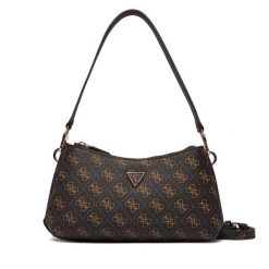 Torebka Guess. Brązowe torebki do ręki damskie Guess, z aplikacjami, klasyczne, bez dodatków. Za 589.99 zł.