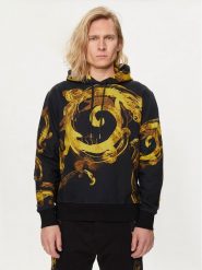 Versace Jeans Couture Bluza 76GAI3HW Czarny Regular Fit. Czarne bluzy męskie Versace Jeans Couture, m, bez wzorów, z bawełny, bez kaptura. Za 1,689.00 zł.