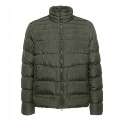 Kurtka GEOX 166123 Zielony. Zielone kurtki męskie Geox, bez wzorów, z puchu, bez kaptura. Za 508.99 zł.