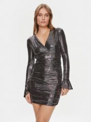 Guess Sukienka koktajlowa Britney W4RK42 KBJG0 Szary Slim Fit. Szare sukienki damskie Guess, xxl, z aplikacjami, z syntetyku, wizytowe, bez kołnierzyka, bez ramiączek. Za 339.99 zł.