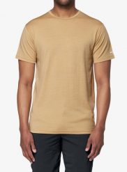 Koszulka termoaktywna Devold Breeze Plus Merino 200 T-Shirt. Brązowe t-shirty męskie Devold, l, bez wzorów, z materiału, bez kołnierzyka. Za 384.99 zł.