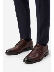 GINO ROSSI Półbuty EO-MARTINO-02 125AM Brązowy. Brązowe eleganckie półbuty Gino Rossi, ze skóry, wizytowe, bez zapięcia. Za 449.99 zł.
