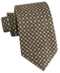 Męski Krawat - Jasny Brąz, Drobny Wzór - Alties. Krawaty i muchy Alties, bez wzorów, z tkaniny, eleganckie. Za 55.00 zł.