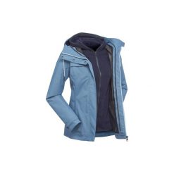Kurtka trekkingowa 3w1 TRAVEL 100 damska. Brązowe kurtki damskie QUECHUA. Za 249.99 zł.
