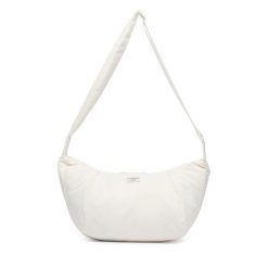 Torebka Guess Jeans. Białe listonoszki damskie Guess Jeans, z aplikacjami, z jeansu, bez dodatków. Za 279.99 zł.