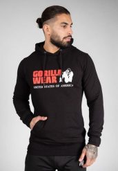 Classic Bluza z kapturem - Czarny. Czarne bluzy męskie GORILLA WEAR, l, bez wzorów, z bawełny, z kapturem. Za 356.00 zł.