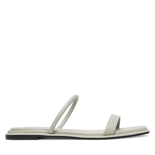 Klapki Calvin Klein. Białe klapki damskie Calvin Klein, bez wzorów, bez obcasa. Za 209.99 zł.