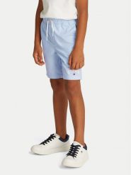 Tommy Hilfiger Szorty sportowe KB0KB09642 Błękitny Regular Fit. Niebieskie szorty dla chłopców Tommy Hilfiger, bez wzorów, z bawełny, sportowe. Za 149.99 zł.