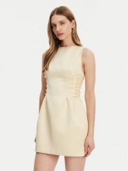 Elisabetta Franchi Sukienka koktajlowa AB-772-51E2-DC7 Żółty Slim Fit. Żółte sukienki damskie Elisabetta Franchi, bez wzorów, z syntetyku, wizytowe, bez kołnierzyka, bez ramiączek. Za 929.99 zł.