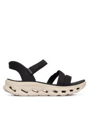 Skechers Sandały Go Walk Glide-Step 2.0 Sandal 141269/BKW Czarny. Czarne sandały damskie Skechers, bez wzorów, z materiału, bez obcasa, na płaskiej podeszwie, bez zapięcia. Za 379.99 zł.