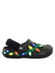Crocs Klapki Classic Lined Holiday Lights Clog 212054 Czarny. Czarne klapki męskie Crocs, z tworzywa sztucznego. Za 329.99 zł.