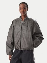 Adidas Kurtka z imitacji skóry Sst Cropped KT4240 Szary ciemny Regular Fit. Szare kurtki damskie Adidas, s, bez wzorów, ze skóry, bez kaptura. Za 799.99 zł.