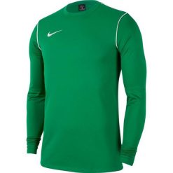 Bluza treningowa chłopięca Nike JR Park 20 Crew. Białe bluzy dla chłopców Nike, bez wzorów, z poliesteru, bez ramiączek, bez kaptura. Za 127.10 zł.