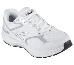 Buty do biegania damskie Skechers Go Run Consistent 2.0. Białe obuwie sportowe damskie Skechers, bez wzorów, z materiału, do biegania. Za 249.99 zł.