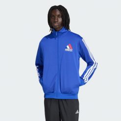 Bluza dresowa Mistrzostwa Świata FIFA 2026 Francja. Niebieskie bluzy męskie Adidas, m, bez wzorów, z dresówki, bez kaptura. Za 259.00 zł.