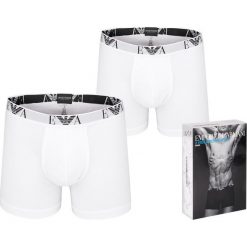 Bokserki Emporio Armani Underwear 2 Pack. Białe bokserki męskie Emporio Armani, m, bez wzorów, z bawełny. Za 79.00 zł.