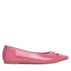 Baleriny JENNY. Czerwone baleriny damskie Jenny, bez wzorów, bez obcasa. Za 63.99 zł.