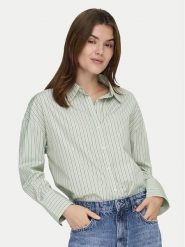ONLY Koszula Oregon 15367554 Zielony Regular Fit. Zielone bluzki damskie Only, s, bez wzorów, z syntetyku, bez kołnierzyka, bez ramiączek. Za 129.99 zł.