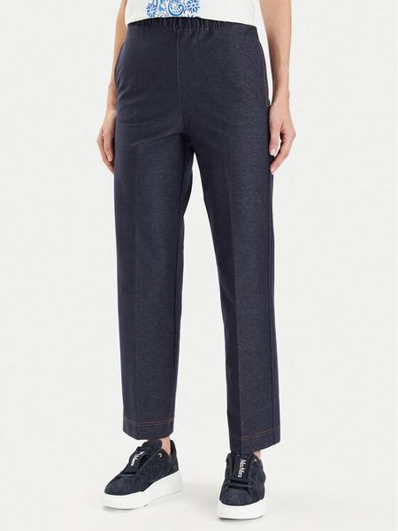Weekend Max Mara Spodnie materiałowe Ballata 2416781108 Granatowy Regular Fit. Niebieskie spodnie materiałowe damskie Weekend Max Mara, xs, bez wzorów, z materiału. Za 399.99 zł.