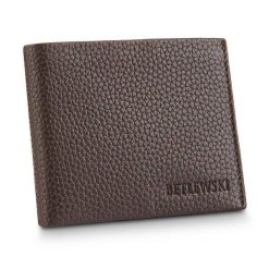 Portfel skórzany BETLEWSKI BPM-CF-66 c. brązowy. Brązowe portfele męskie Betlewski, bez wzorów, ze skóry. Za 119.99 zł.