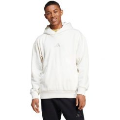 Bluza męska adidas All Szn Fleece Hoodie. Białe bluzy męskie Adidas, m, bez wzorów, z bawełny, bez kaptura, na fitness i siłownię. Za 200.99 zł.