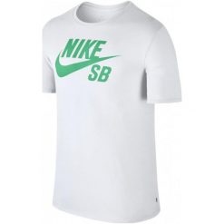 Nike Koszulka Męska Sb Logo Tee/White/Menta L. Koszulki sportowe męskie Nike. W wyprzedaży za 105.00 zł.